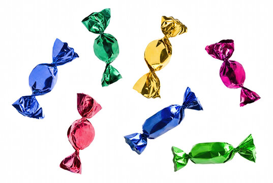 Assorted Vibrant Metallic Foil Wrapped Candies