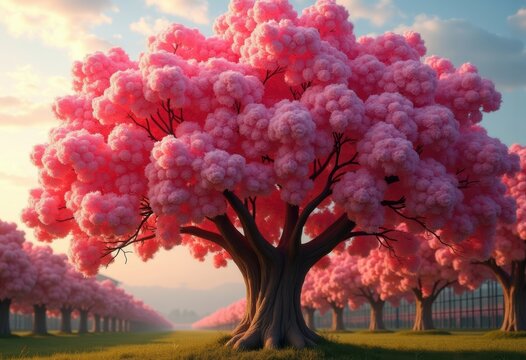 Silk Tree Abundance Pink Powder Puff Flower Burst Outdoor Beauty