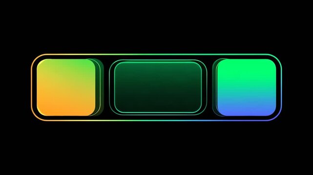 Colorful futuristic digital loading bar animation.
