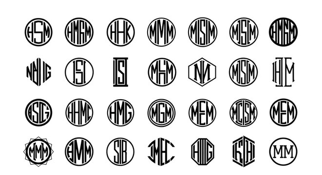 Monogram Letters Collection: Elegant Typography for Branding and Design