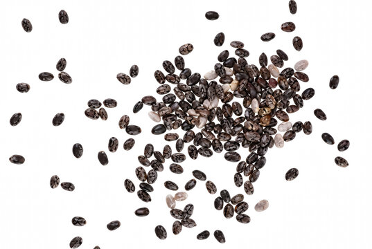 Close Up View of Raw Organic Chia Seeds