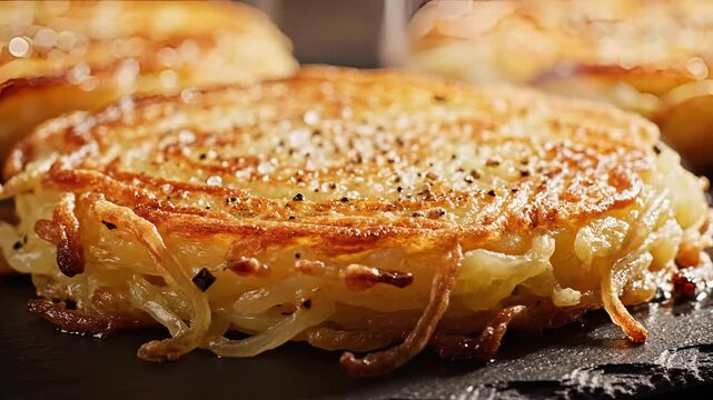Delicious Spaghetti Burger with Crispy Fried Noodles and Melted Cheese.