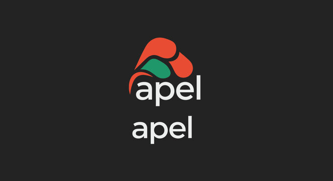 Apel Logo Design, Abstract Swirls, Company Identity, Modern Symbol