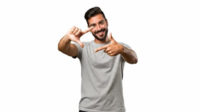 Man making thumbs-up gesture with a smile