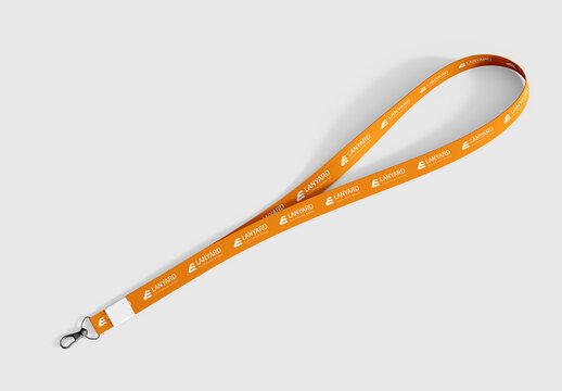Minimal Id Card Lanyard  Mockup