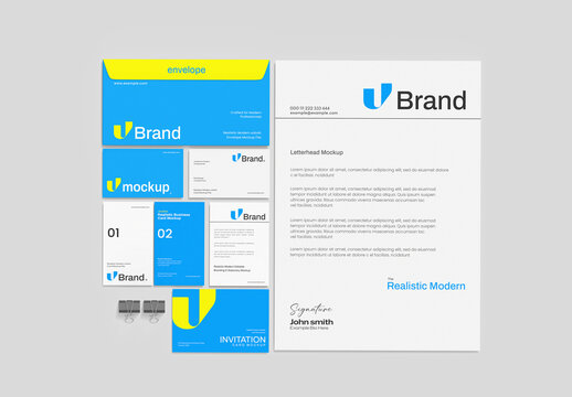 Office Stationery Branding Mockup