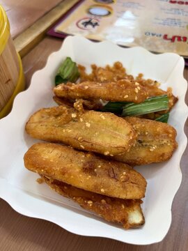 traditional pisang goreng dish from thailand malaysia