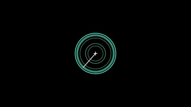A minimalist concentric circle diagram with a subtle pulsating line, representing data visualization or signal detection