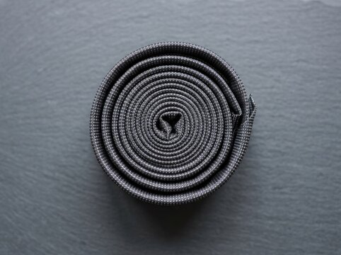 Coiled gray paracord durable nylon cord for outdoor and tactical applications