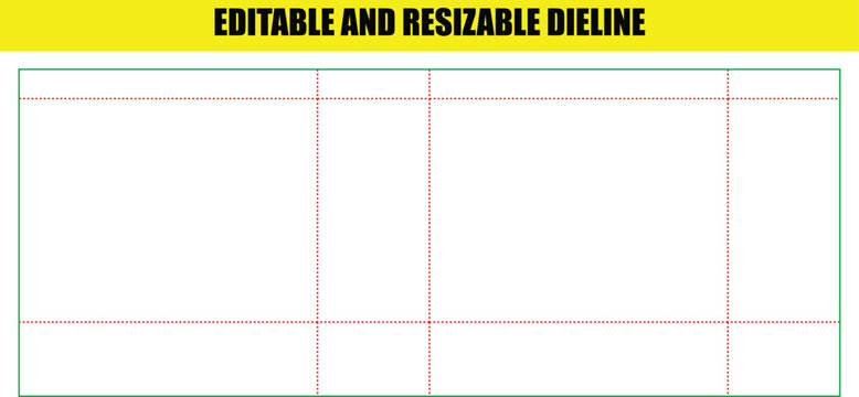 Customizable paper bag dieline template featuring precise folding guides for efficient and professional packaging design development