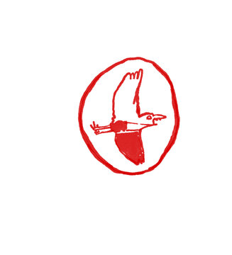 Logo bird on mono line style