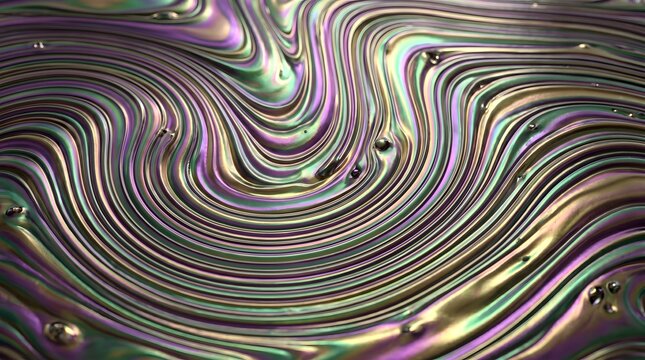 Abstract Iridescent Liquid Oil on Water Interference Pattern Background