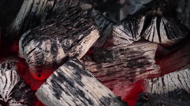 Korean traditional oak charcoal briquette wood fire burning embers background 대한민국 한국 참숯 통나무숯 참나무숯 숯불 바베큐 구이 불꽃 열기 온도 화력 연료 아날로그 감성 캠핑 야외 요리 석쇠 석탄 땔감 장작 연소 발열 에너지 요리 재료 조리 과정 주방 식당 맛집 불맛 전통 방식 자연 친화 친