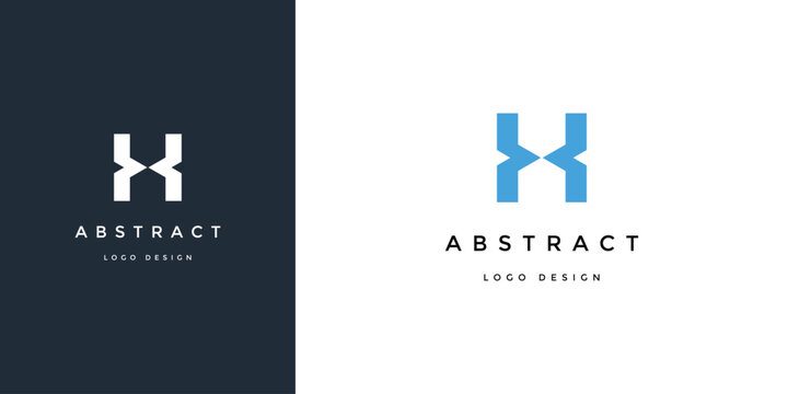 Modern and unique initial letter H logo design template. Creative logo design with abstract hexagon shape.