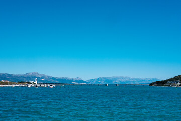 Expansive clear blue sky over the deep blue Adriatic Sea © Road Red Runner