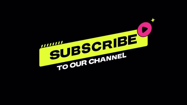 Modern Animated Subscribe to Our Channel Button Graphic