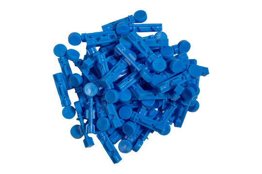 Disposable medical lancets pile for glucose blood sampling healthcare hygiene