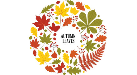Autumn leaves logo, colorful fall foliage, seasonal background © Vasant