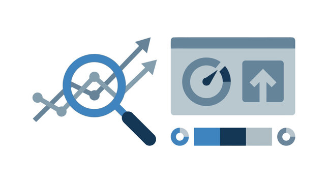 Data Analytics Auditing and Business Performance Metrics Dashboard Monitoring Concept