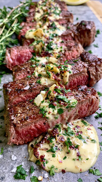 Juicy Steak with Herb Butter &ndash; AI Generative