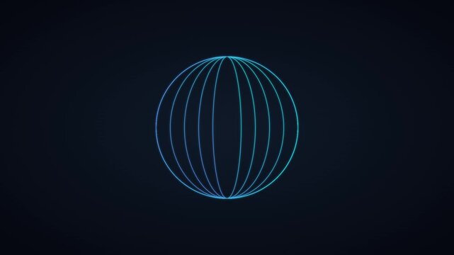 A futuristic blue globe illustration appears against a dark background