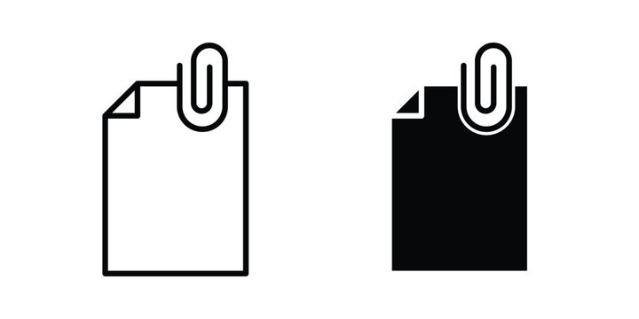 Attach document icon. Symbols for websites