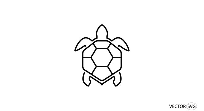 Minimalist dotted sea turtle outlines on white background