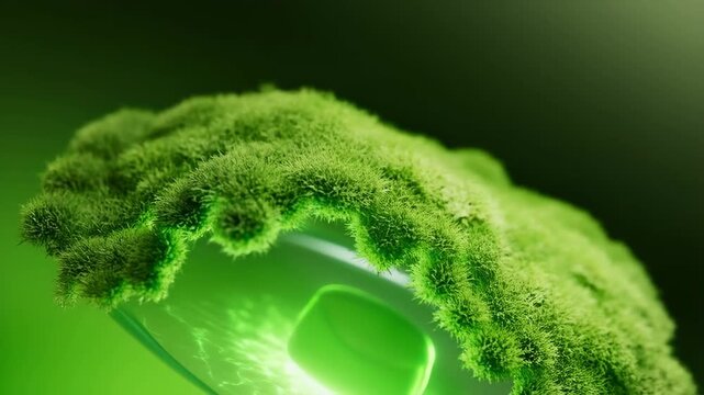 Leaf Hyper-Realistic Macro Shot with Vibrant Green Texture and Detailed Veins Featuring Nature, Plant, Close-Up with Organic and Fresh Elements For