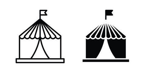 Circus tent icon © Pop