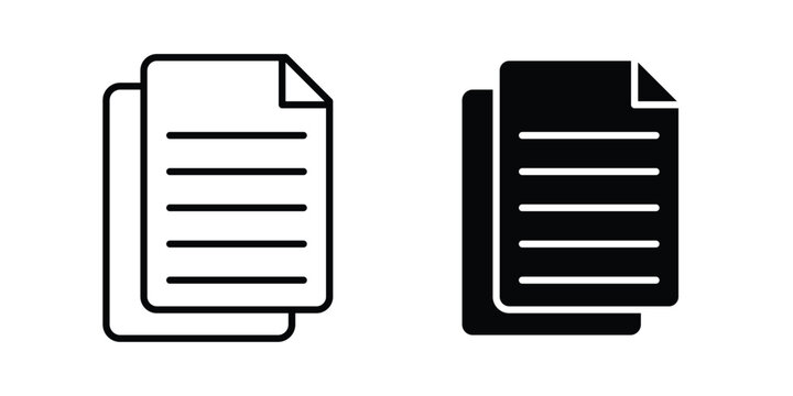 Documents icon. Symbols for websites