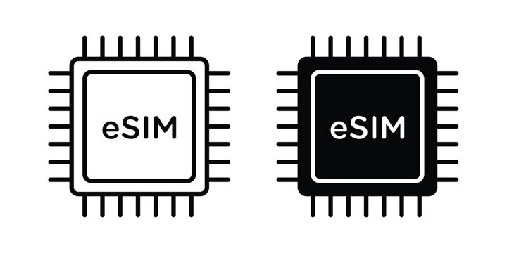 ESIM icon. Symbols for websites