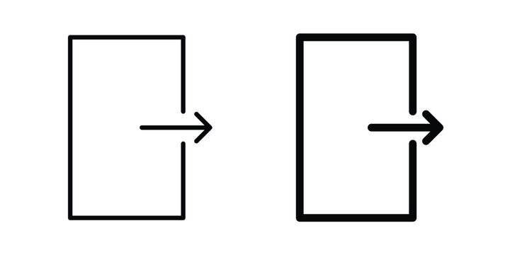 Exit icon. Symbols for websites