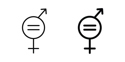 Gender equality icon. Symbols for websites © Pop