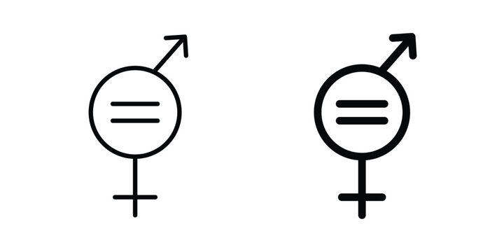 Gender equality icon. Symbols for websites