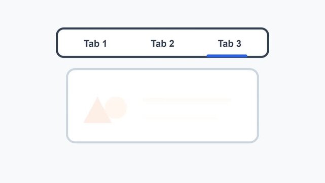 A screenshot shows a tabbed interface with Tab 1, Tab 2, and Tab 3, highlighting Tab 3, and a rectangular box below.