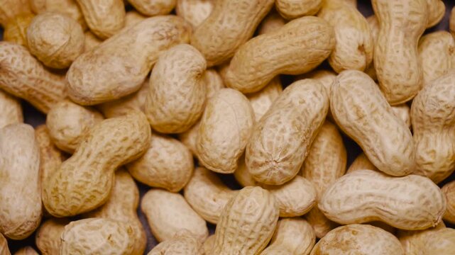 Pile of Whole Peanuts in Shells Close Up