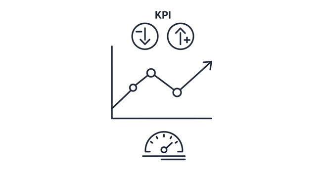 KPI Business Performance Indicators and Growth Analysis Icons