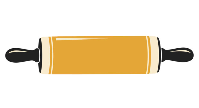 Wooden Rolling Pin Vector Illustration