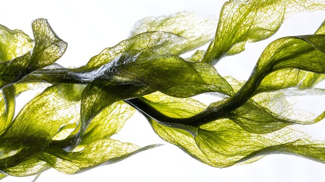 Transparent edible seaweed packaging film texture for sustainable eco-friendly food wrapping