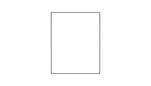 Rectangle outline with vertical orientation sits centered on a plain white background.