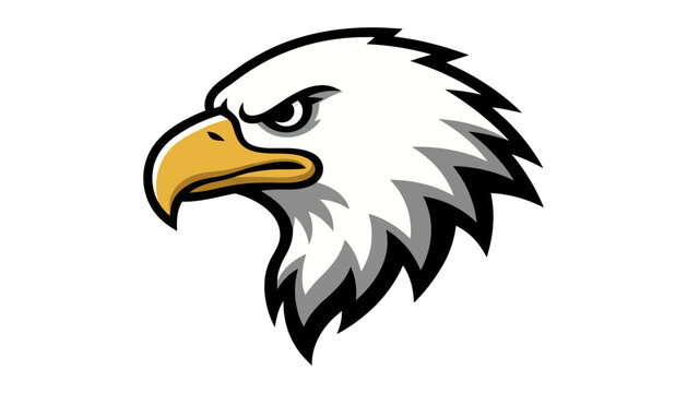 Stylized Graphic of Eagle Head in Profile