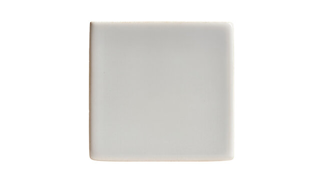 Isolated square light grey ceramic tile for modern interior design and architectural projects