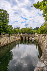 Fototapeta premium Les Jardins de La Fontaine à Nîmes dans le Gard en France