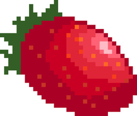 Fototapeta premium Strawberry Pixel Art
