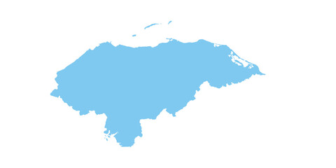 Obraz premium Map of Honduras, sign silhouette. World Map Globe. Vector Illustration isolated on white background. Central America continent.