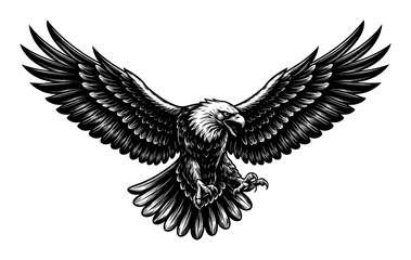 Fototapeta premium PNG Majestic eagle soaring illustration.