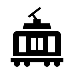 Fototapeta premium tram solid icon illustration vector graphic.eps