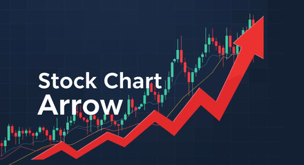 Fototapeta premium Stock Chart Arrow Vector Illustration