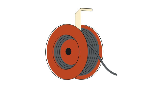 Cable Reel Vector Illustration