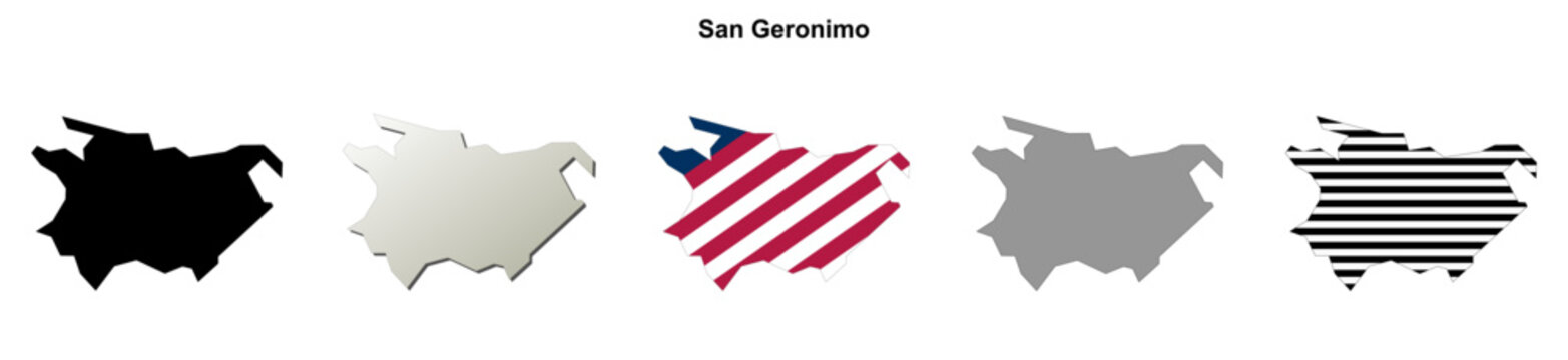 San Geronimo (California) blank outline map